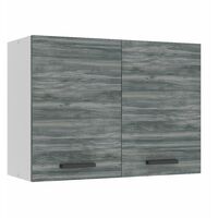 Belini Hängeschrank Küche, Küchenschränke SG. Breite 80 cm. Oberschrank mit 2 Türen, Küchenhängeschränke, Wandschrank Hängend, Glamour Wood