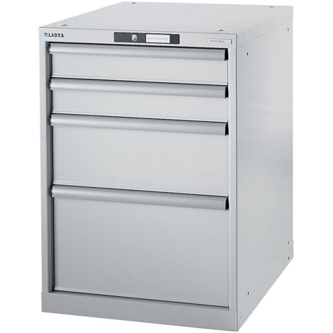 LISTA, Etabli modulaire, caisson, hauteur 800 mm, 4 tiroirs, (1/4)