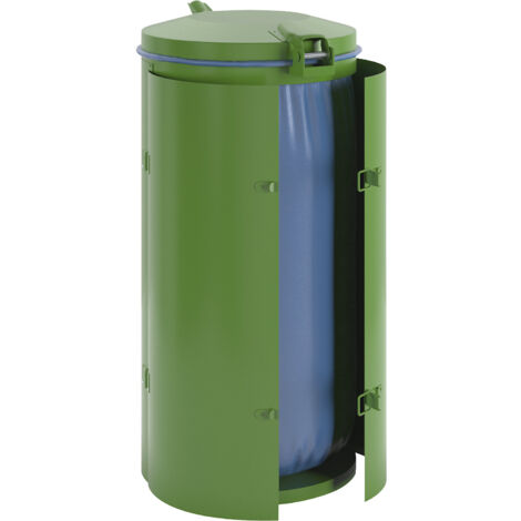 VAR, Collecteur de déchets en tôle d'acier, capacité 120 l,