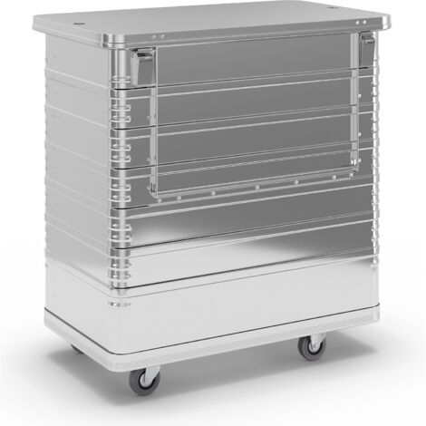 ZARGES Chariot-caisse en alu - capacité 1050 l - avec panneau latéral rabattable à mi-hauteur (1/5)
