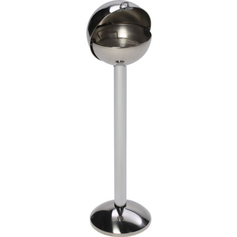 VAR, Cendrier-boule sur pied en inox, à remplir de sable, (1/5)