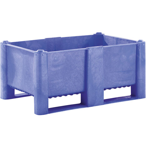 Conteneur grand format en polyéthylène - capacité 320 l - modèle à 2 semelles (1/4)