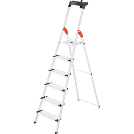 HAILO 8040-607 - Escabeau en aluminium avec barreau large XXL "EasyClix" (6 marches) (1/5)