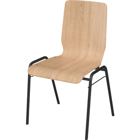 FRANKEL kaiserkraft, Chaise à coque en bois NUKI, piétement (1/2)