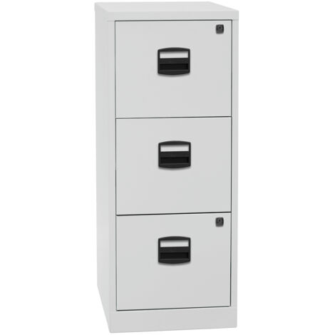 BISLEY, Classeur pour dossiers suspendus PFA, 3 tiroirs, gris