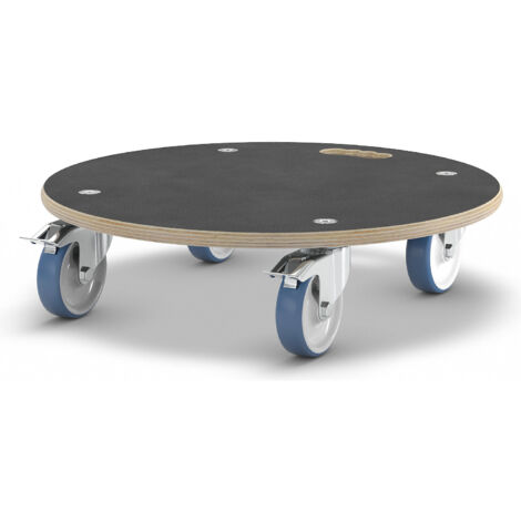 Wagner – Plateau roulant rond MaxiGRIP 580mm – Capacité 300kg – Surface antidérapante – Pour sols durs – Poignée ergonomique intégrée