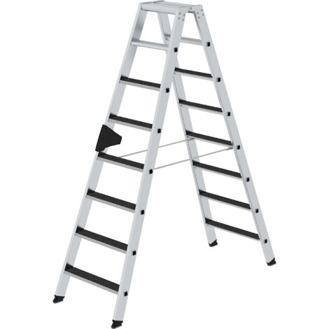 Günzburger Steigtechnik Escabeau à marches accessible des deux côtés avec clip-step R13 2 x 8 marches - 041641 (1/5)