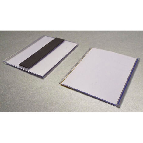 Porte-étiquettes - magnétique - h x l 80 x 100 mm, lot de 100 (1/5)