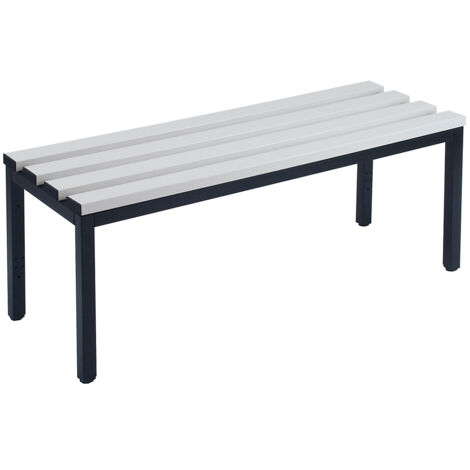 Wolf, Banc de vestiaire, simple face, lattes en PVC, gris (1/5)