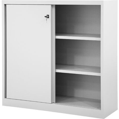 BISLEY, Armoire à portes coulissantes ECO, 2 tablettes, 3 (1/4)