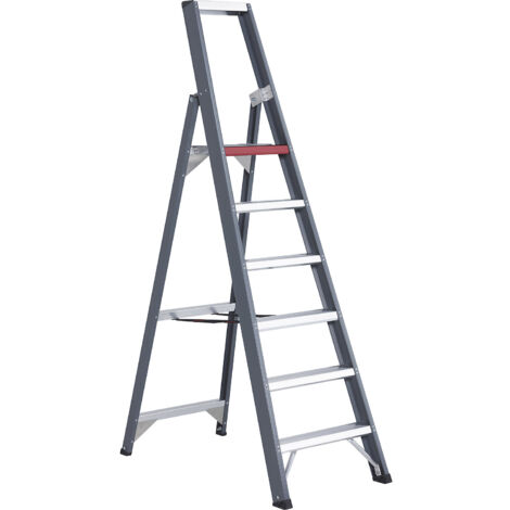 Altrex, Escabeau à marches en aluminium, accès un côté, avec (1/5)