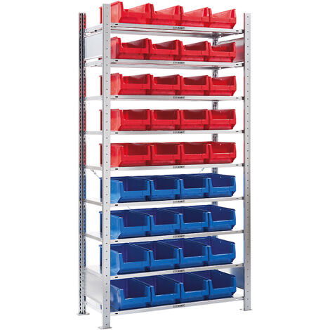 eurokraft pro, Rayonnage emboîtable, avec bacs à bec, 36 bacs (1/5)