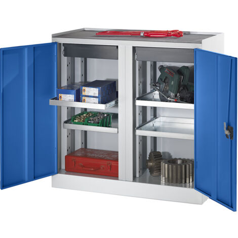 eurokraft pro, Armoire à outils, 2 tiroirs, 4 tablettes, 1 (1/5)