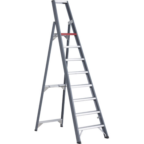 Altrex, Escabeau à marches en aluminium, accès un côté, avec (1/5)