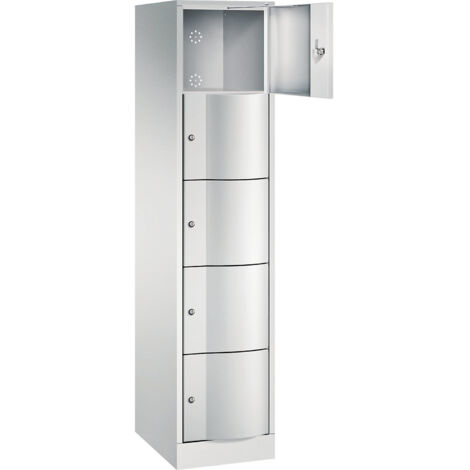 C+P, Armoire à cinq casiers Resisto, 1 compartiment, gris (1/5)