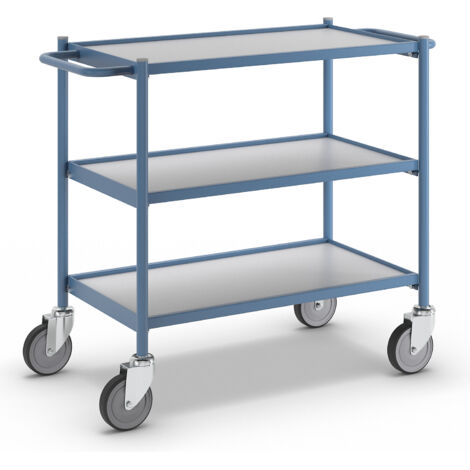 eurokraft pro, Chariot à plateaux, force 150 kg, avec barre de (1/5)