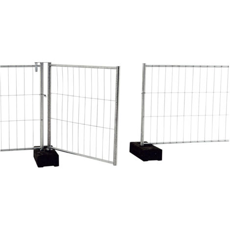 Clôture de chantier avec porte 1200 mm – Hauteur 1200 mm – Cadre en tube d'acier galvanisé – Résistance à la corrosion