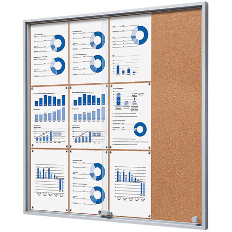 eurokraft pro, Vitrine d'affichage à portes coulissantes, l x h (1/2)