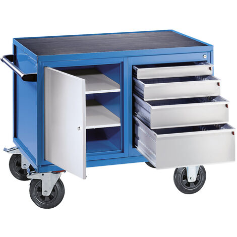 Chariot De Magasin En Acier Eurokraft Pro – 810x610 Mm, Charge 200 Kg – Pour Bacs Gerbables, Livré Monté - 6
