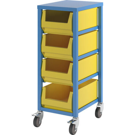 eurokraft pro, Chariot porte-bacs, bleu clair RAL 5012, (1/5)