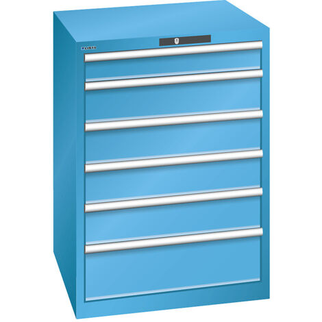 LISTA, Armoire à tiroirs avec 6 tiroirs, l x p x h 717 x 725 x (1/2)