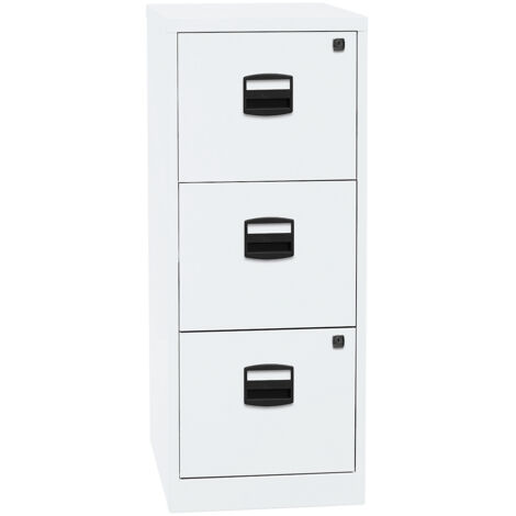 BISLEY, Classeur pour dossiers suspendus PFA, 3 tiroirs, blanc (1/4)