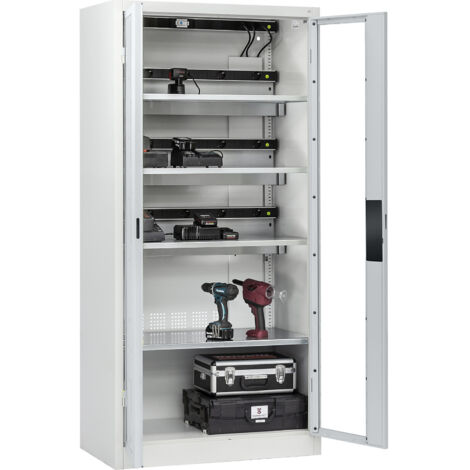 Armoire de chargement et de synchronisation, armoire de chargement et de stockage pour plusieurs tablettes ultra-sécurisée avec de l'espace pour jusqu'à 10 à 60 tablettes,30-bit