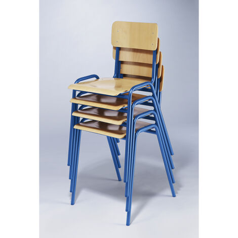eurokraft basic, Chaise empilable en contreplaqué de hêtre, lot