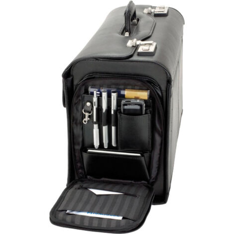 D&N Business Line Maletín de piloto, 46 cm, 29 Liters, Negro (Schwarz
