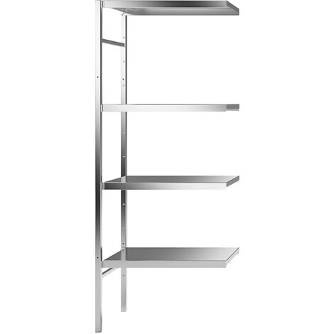 FRANKEL kaiserkraft, Rayonnage emboîtable en inox, 4 tablettes (1/3)