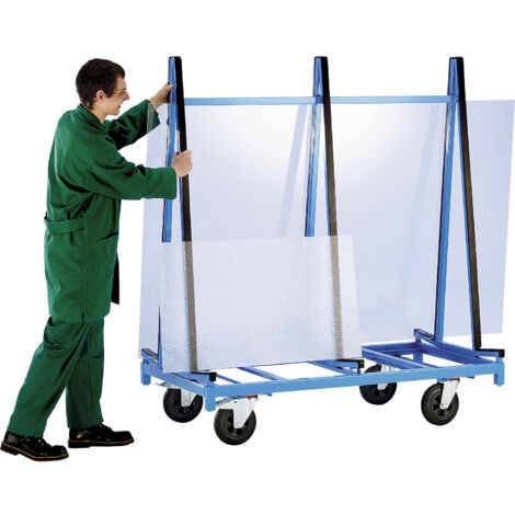 eurokraft pro, Chariot porte-vitres, 2 plates-formes, avec