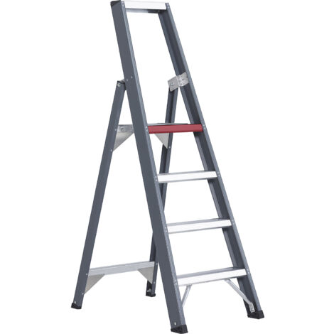 Altrex, Escabeau à marches en aluminium, accès un côté, avec (1/5)