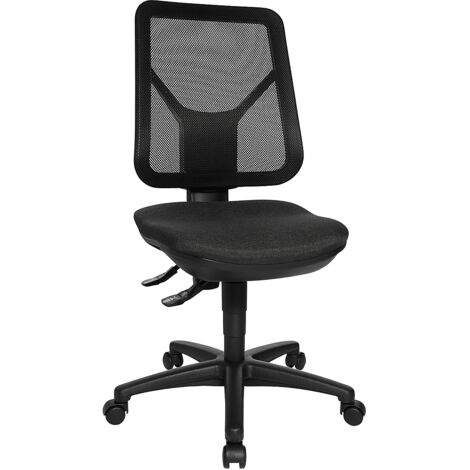 Topstar, Chaise pivotante ergonomique, dossier résille, noir (1/5)