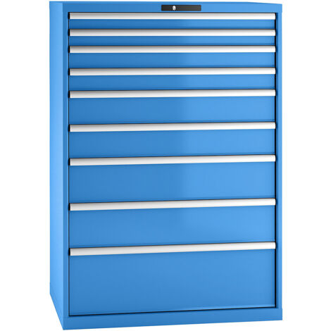 LISTA, Armoire à tiroirs en tôle d'acier, h x l 1450 x 1023 mm (1/5)
