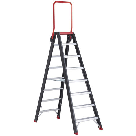 Altrex, Escabeau de sécurité, accès 2 côtés, 2 x 8 marches (1/5)