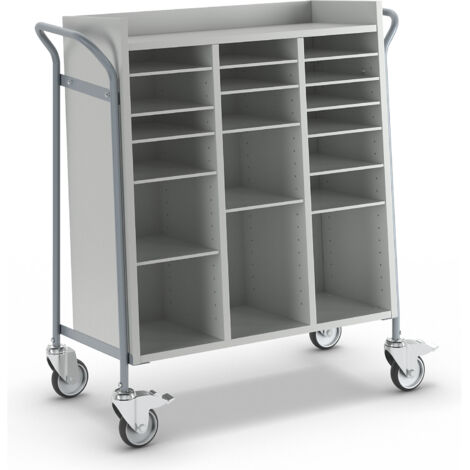 Ebinger, Chariot de bureau, pour courrier, force 150 kg, L x (1/5)