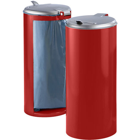 VAR, Collecteur de déchets en tôle d'acier, capacité 120 l, (1/3)