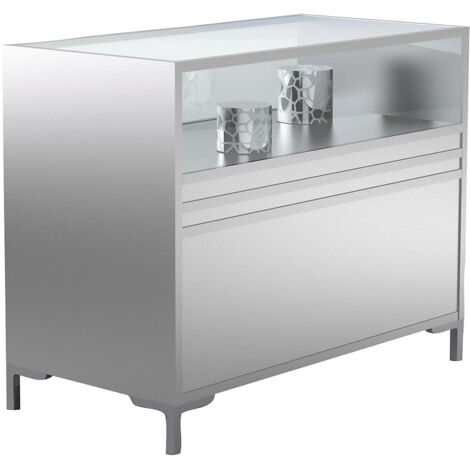 FRANKEL kaiserkraft, Vitrine comptoir LINK, vitré à 1/3, h x l (1/3)