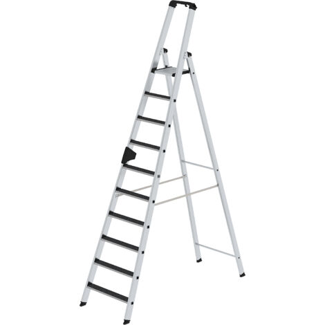 Günzburger Steigtechnik Escabeau à marches accessible d'un côté avec clip-step R13 10 marches - 041630 (1/5)
