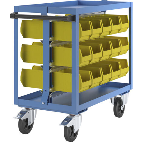 eurokraft pro, Chariot de montage, avec 30 bacs à bec en PE, (1/5)