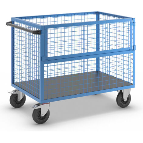eurokraft pro, Chariot-caisse, panneaux grillagés en acier, (1/5)