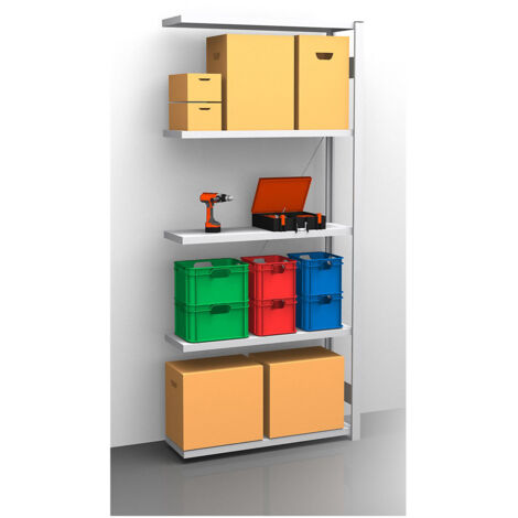 eurokraft pro, Rayonnage emboîtable à tablettes, galvanisé, (1/3)