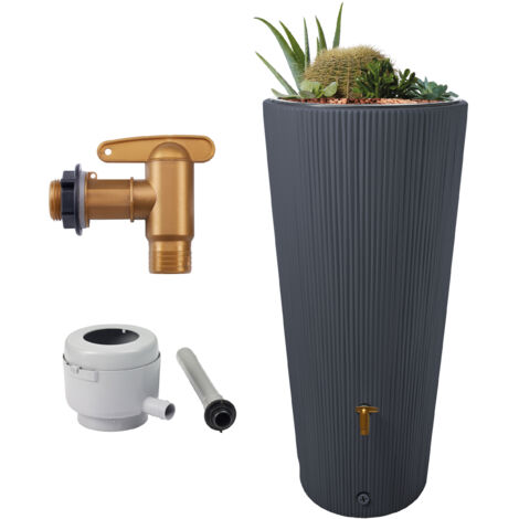 Réservoir d'eau de pluie enterré 220 l – Résistant aux UV – Bac à fleurs amovible – Pour espaces extérieurs – 4Rain