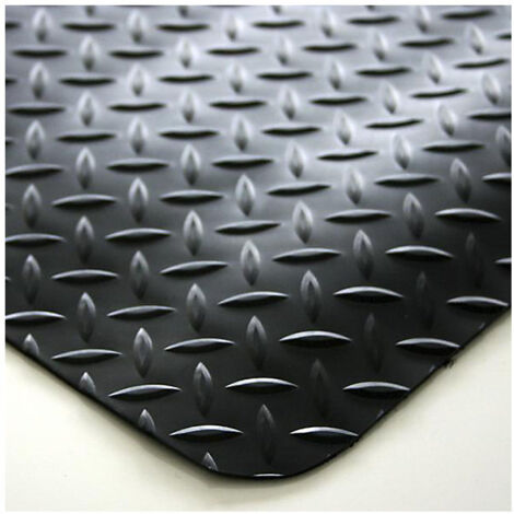 COBA, Tapis anti-fatigue DECKPLATE, dimensions fixes, noir, (1/4)