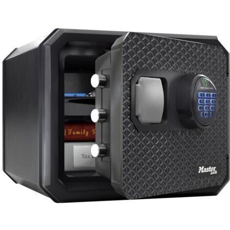 Master Lock – Coffre-fort ignifugé 60 min – Serrure électronique – Dimensions 348x417x478 mm – Poids 24.95 kg – Protection contre inondations (1/5)