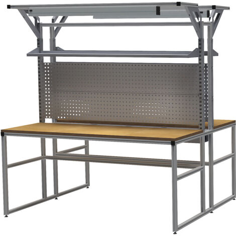 bedrunka hirth, Établi en aluminium workalu® avec superstructure (1/4)