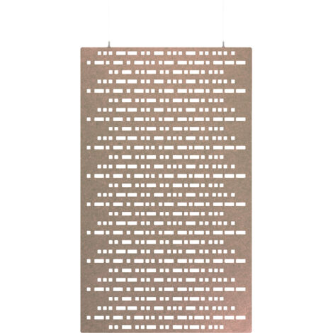 Cloison de séparation acoustique - Suspension - 120x200 cm - Feutre PET beige (1/5)