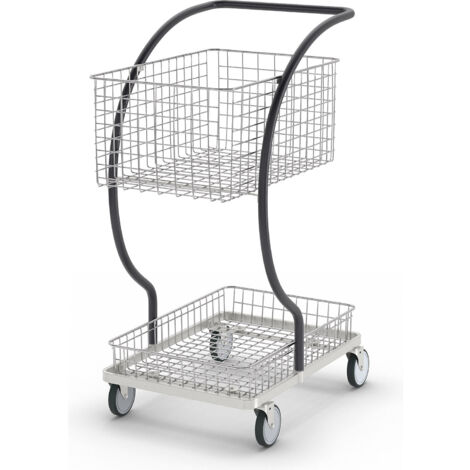 Kongamek, Chariot à plateaux C-LINE, avec 2 paniers grillagés (1/5)