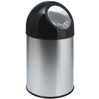 FRANKEL kaiserkraft, Poubelle à poussoir, acier, capacité 30 l