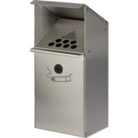 VAR, Cendrier mural en inox, capacité 3,7 l, verrouillable, h